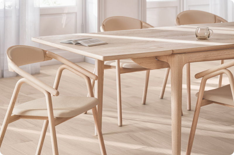 Finch Floating Dining Table - Understanding Natural Materials & Finishes